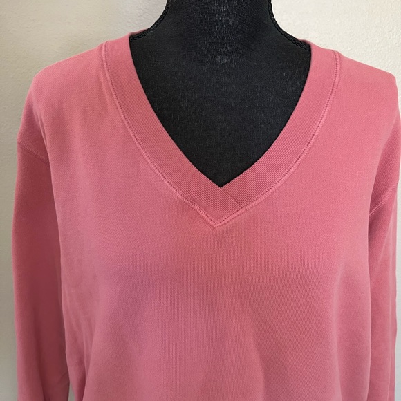 Mododoc Pink Deep V-neck Pullover - Picture 3 of 9